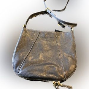 Fossil black leather purse, adjustable from slim  to wide